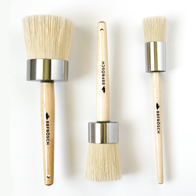 Specialty Wax Brush Synthetic Bristle / Set of 3: Small, Medium & Large